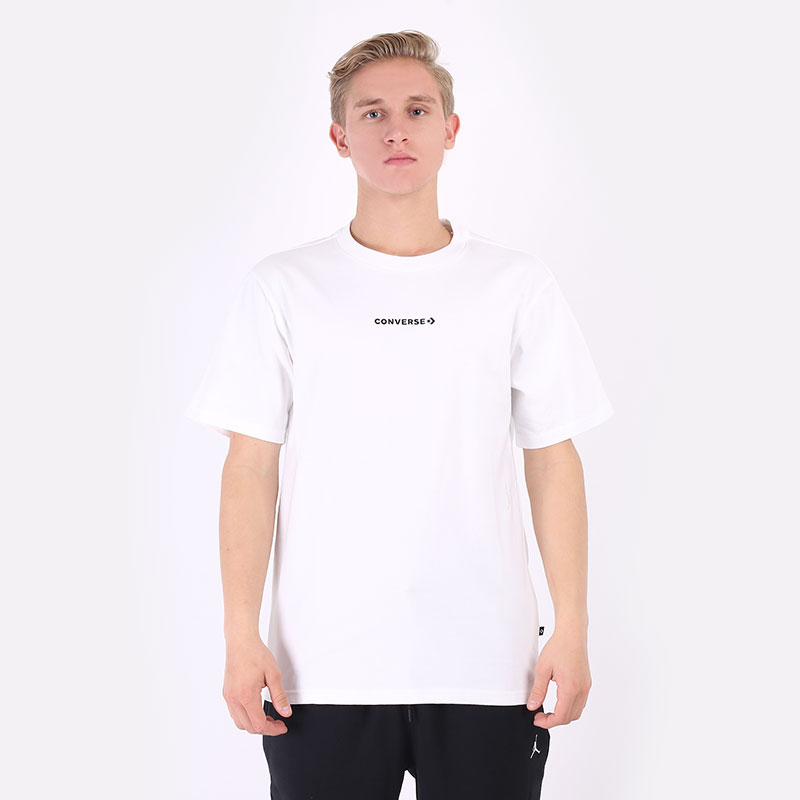 мужская белая футболка Converse Court Tee 10022029102 - цена, описание, фото 3